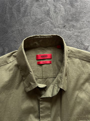 (S) Hugo Boss Slim Fit мъжка сафари риза